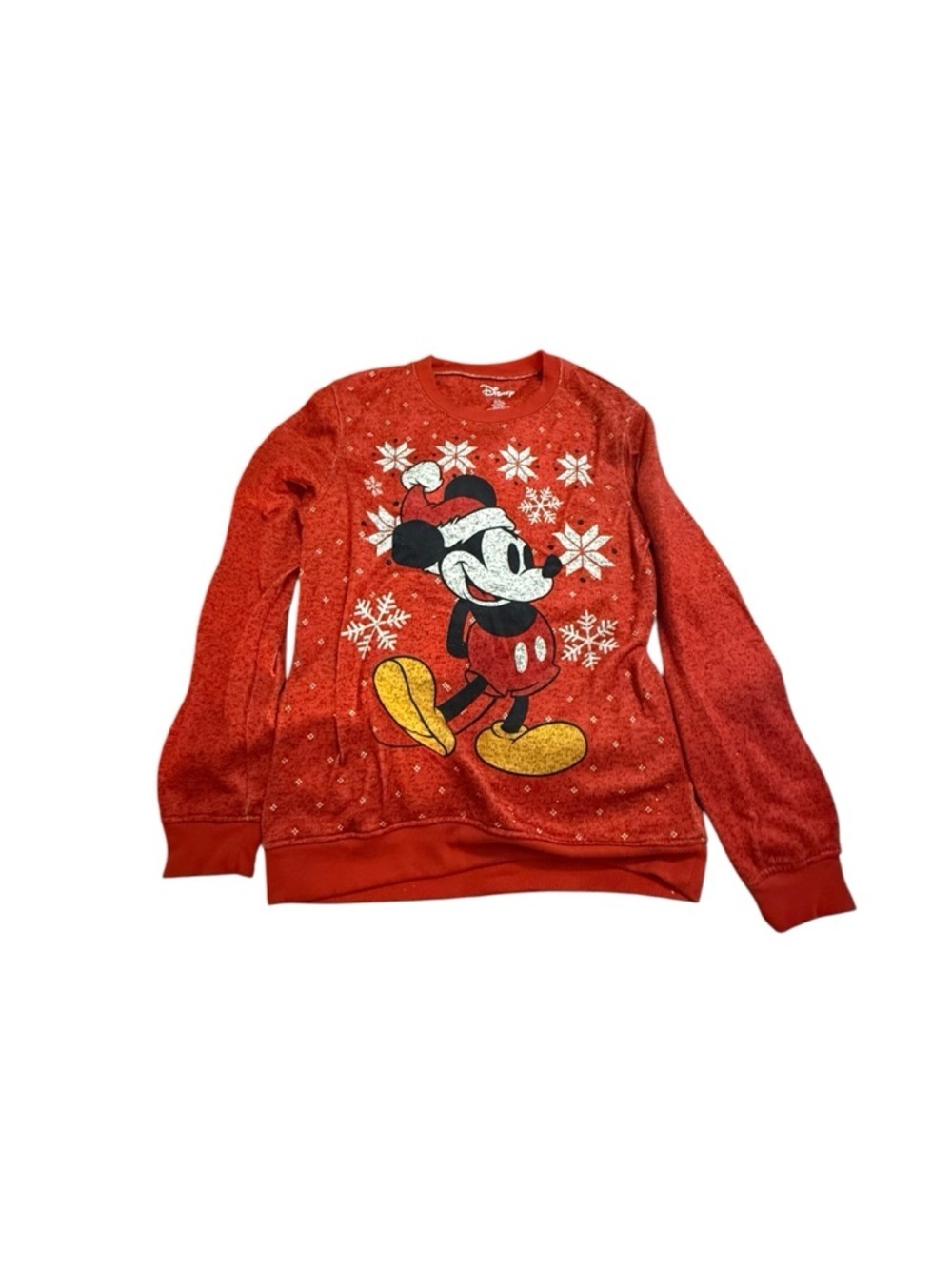 Disney Mickey Mouse Red Holiday Sweater -